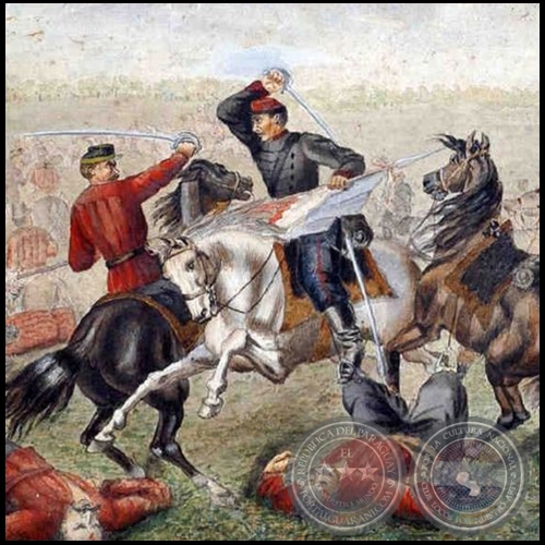 Combate de paso de la Patria 2 de Mayo de  1866 - Obra de JOSÉ IGNACIO GARMENDIA